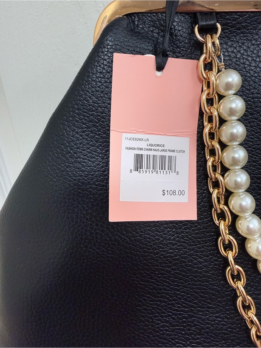 NWT Juicy Couture Charm Haus Large Frame Viral Kiss Lock Bag In Black Y2K - Picture 4 of 8